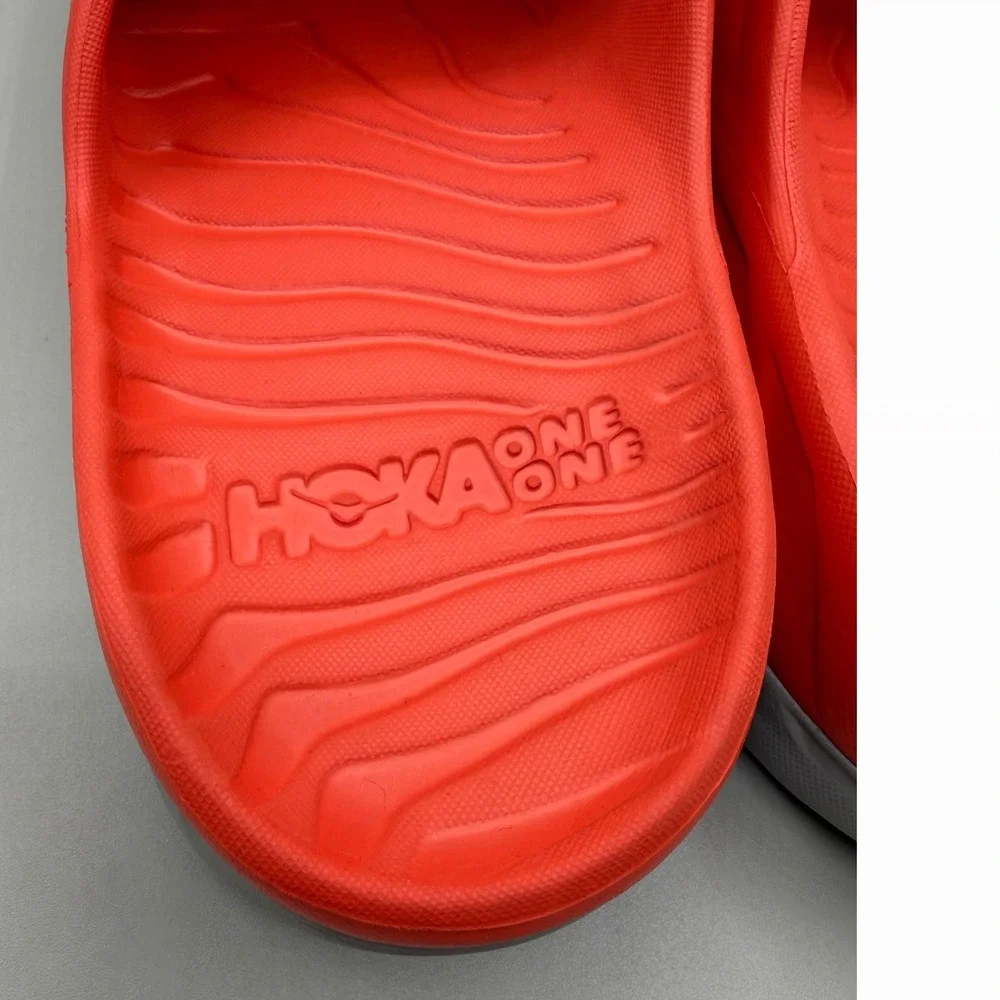 Hoka One One Ora Recovery Slide 2 Dragon Fire Orange Grey Mens 11 1099673